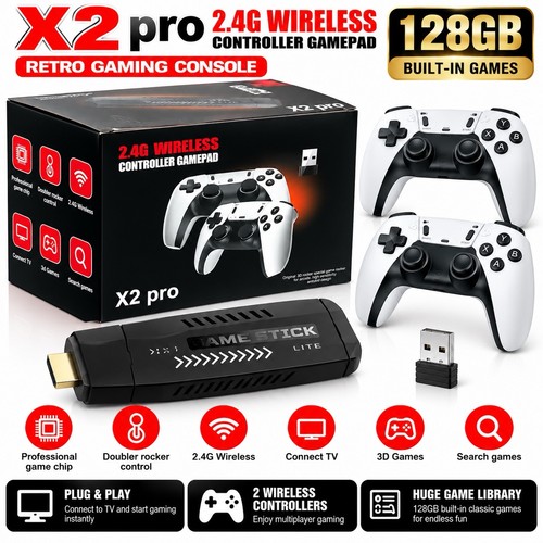 Pro retro gaming console - x2,